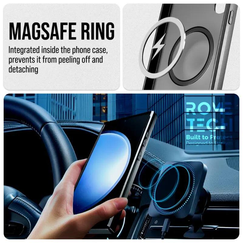 MAGSAFE RING  
Integrated inside the phone case, prevents it from peeling off and detaching  

D01 ROVE TECH  
Built to Fro  
Designed to seform Eshnlo