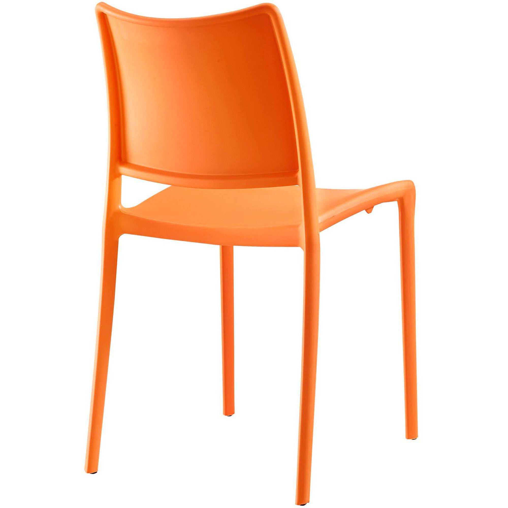 Back. Modway - Hipster Dining Side Chair Set of 4 by Modway - Orange.