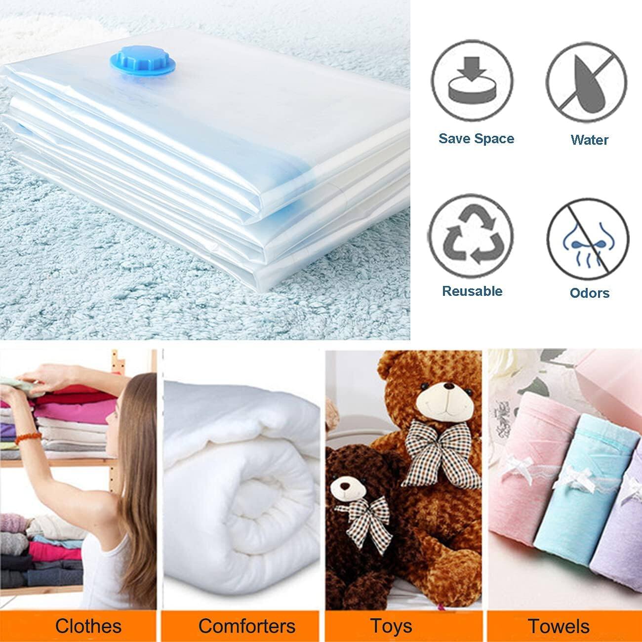 - Save Space
- Water
- Reusable
- Odors

- Clothes
- Comforters
- Toys
- Towels