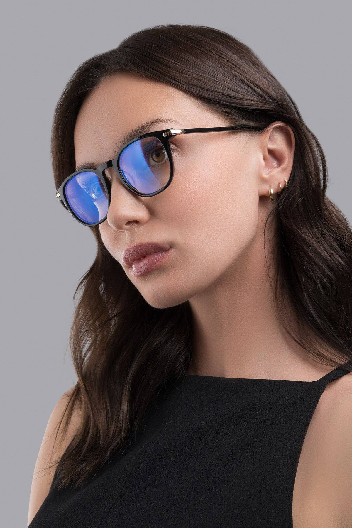 Back. GUNNAR - GUNNAR Womens Computer Glasses  -  Sofia, Tortoise, Clear Lens - Blue Light Blocking, Releive Dry Eye, Anti Glare - Tortoise.