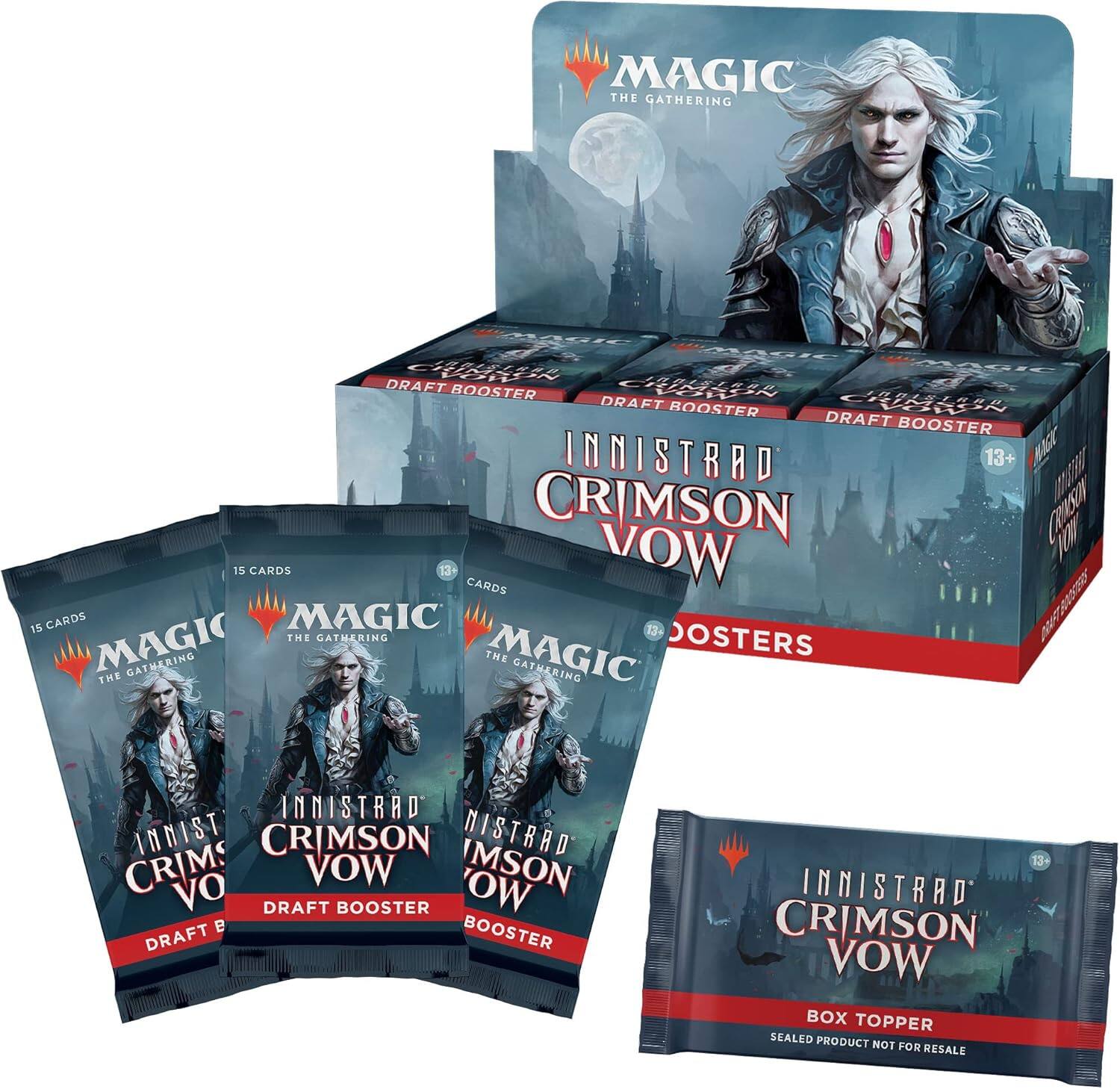 The Magic Gathering Acic Maci Chek F Marie Draft Booster S8 Draft Booster Innistrad 13+ NC A Crimson CPSN 100 15 Cards 13 Cards Vow 15 Cards Magic 13 The Gathering Dosters Magic Gathering The Magic Gathering The Innistrad Innistrad Crimson Vow Draft Booster B Booster Draft 13 Innistrad Crimson Vow Box Topper Sealed Product Not For Resale