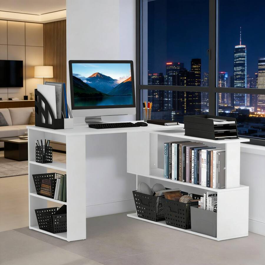 Anysun Modern Minimalist Rotating Design Wooden Laminated Corner ...