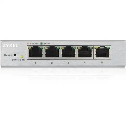 ZYXEL Moonor 1000M
Reset
PWR/SYS
10/100M 1000M
1 2 3 4 5