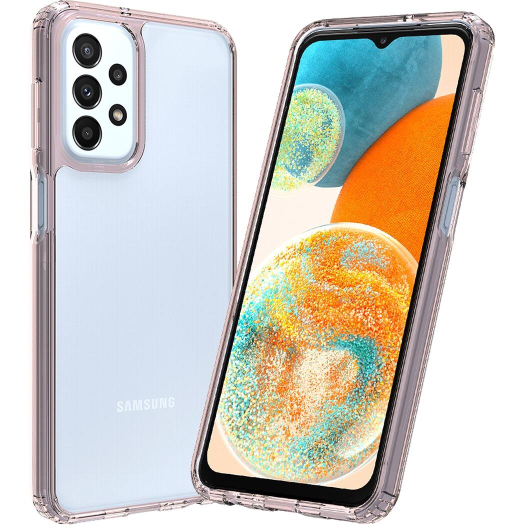 Alt View 15. SaharaCase - Hybrid-Flex Hard Shell Case for Samsung Galaxy A23 5G - Clear/Rose Gold.