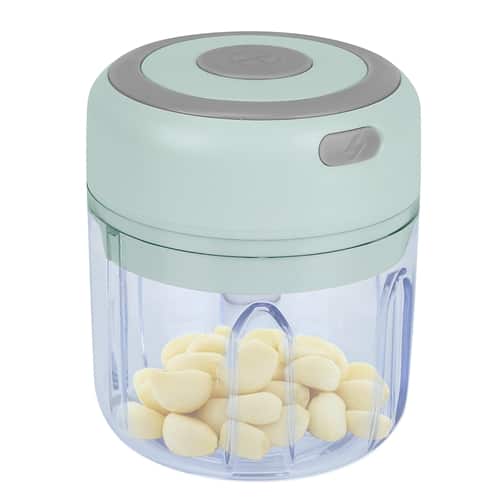 DirectDeals - Mini Electric Garlic Chopper 8 - Green