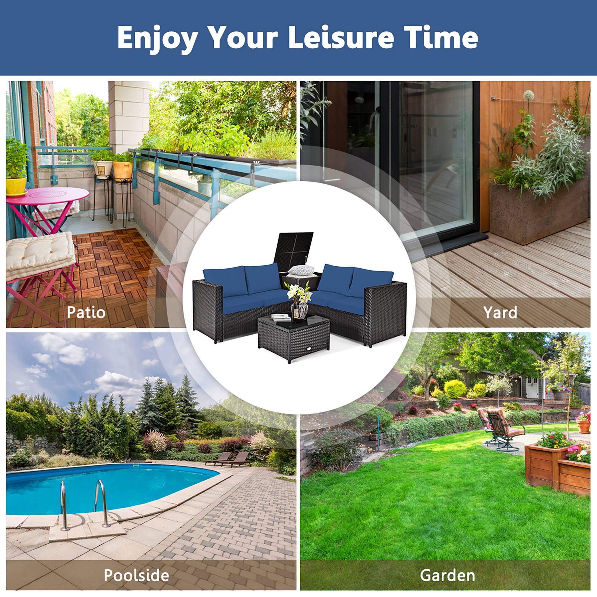 Enjoy Your Leisure Time

Patio
Yard
Poolside
Garden