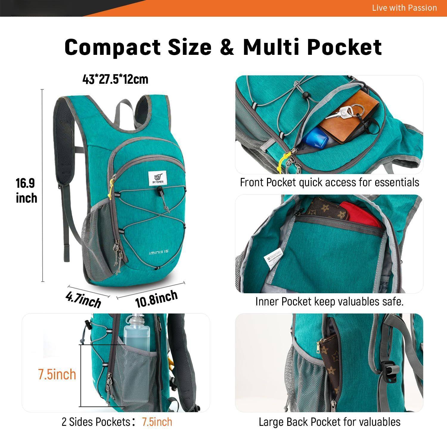 Pacoar Cade 15l/20l Foldable Hiking Backpack Lightweight Packable ...