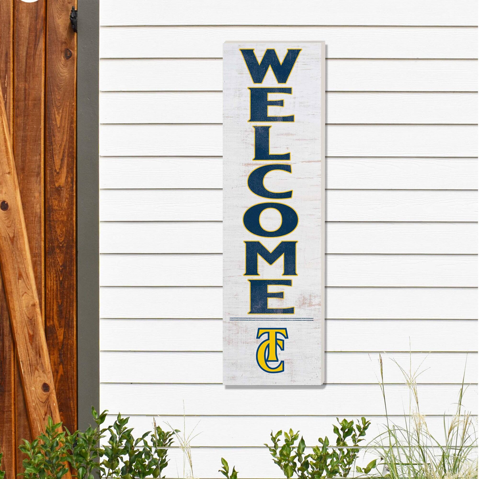 Alt View 1. Jardine - Trinity Bantams 10'' x 35'' Indoor/Outdoor Welcome Sign - White.