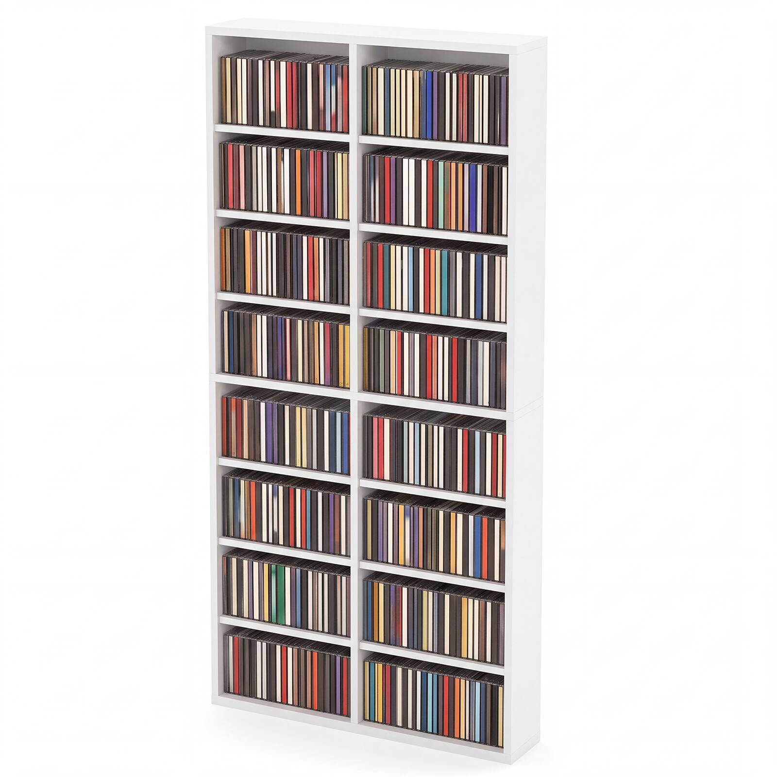 Alt View 9. Costway - Costway 1 PCS 16-Cube Bookcases CD Storage Rack 54" Freestanding Display Cabinet with 12 Adjustable Shelves - White.