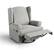 Alt View 11. Storkcraft - Serenity Wingback Upholstered Recline Glider - Steel.