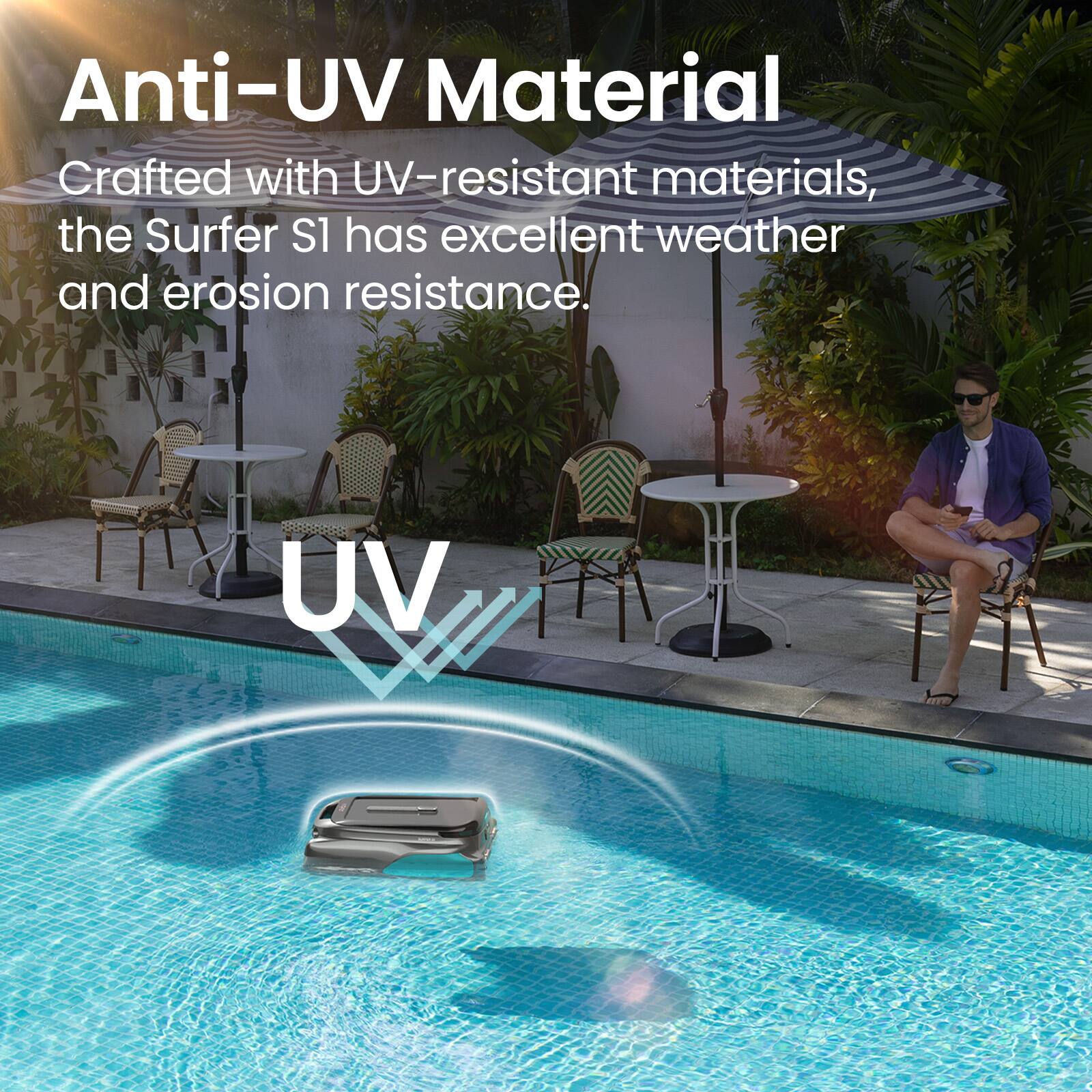 Anti-UV Material

Crafted with UV-resistant materials, the Surfer S1 has excellent weather and erosion resistance.