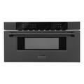 ZLINE - 30 in. 1.2 cu. ft. Built-in Microwave Drawer - Black Stainless Steel