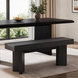 Tribesigns - Farmhouse Wooden Dining Bench - Black