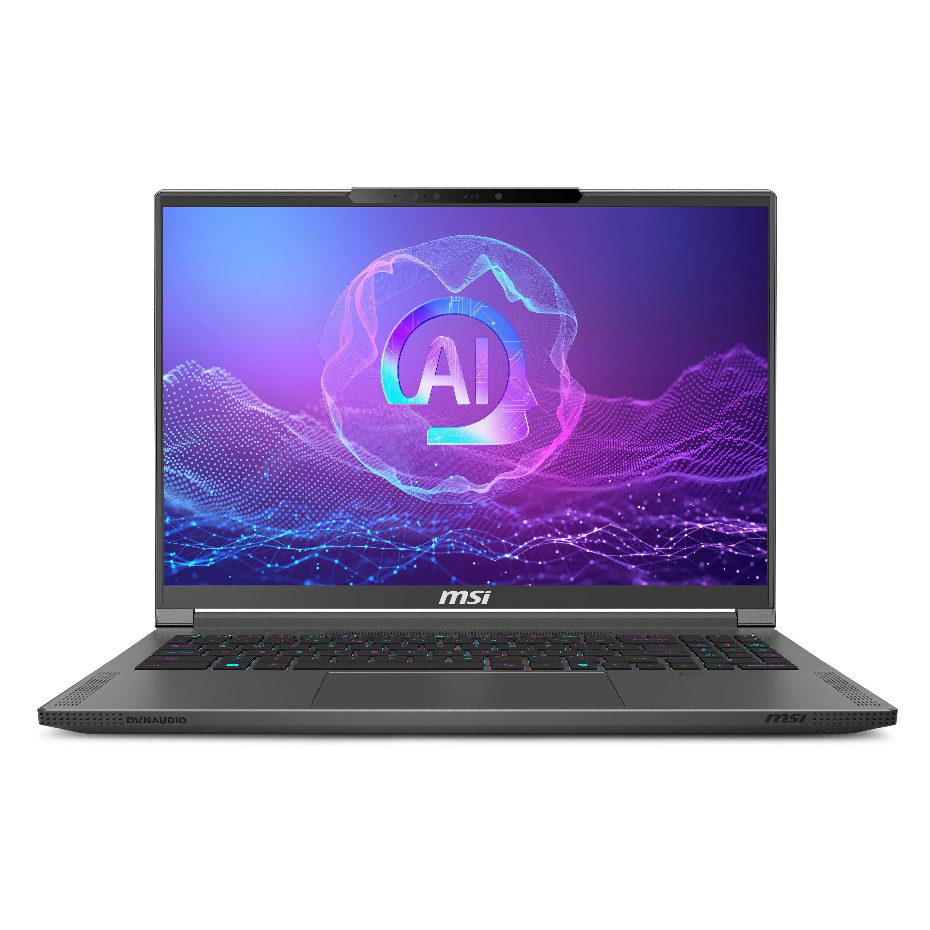 MSI - Creator A16 AI+ - Copilot+PC - 16" 240Hz Gaming Laptop QHD+ - AMD R7-350 with 32GB Memory - GeForce RTX 4060 - 1TBSSD - Lunar Gray - Front_Zoom