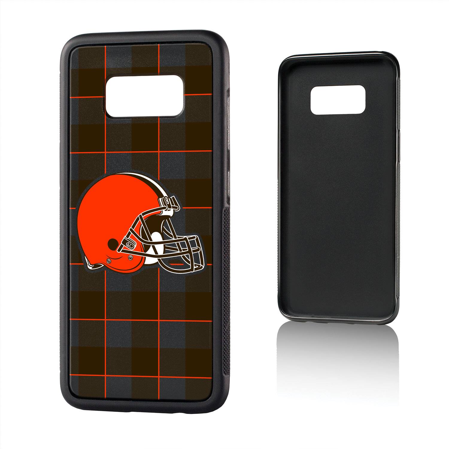 Alt View 3. Keyscaper - Cleveland Browns Galaxy Plaid Design Bump Case - S20 Plus - Multicolor.