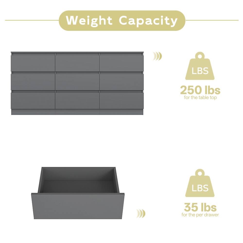 Weight Capacity

- 250 lbs for the table top
- 35 lbs for the per drawer