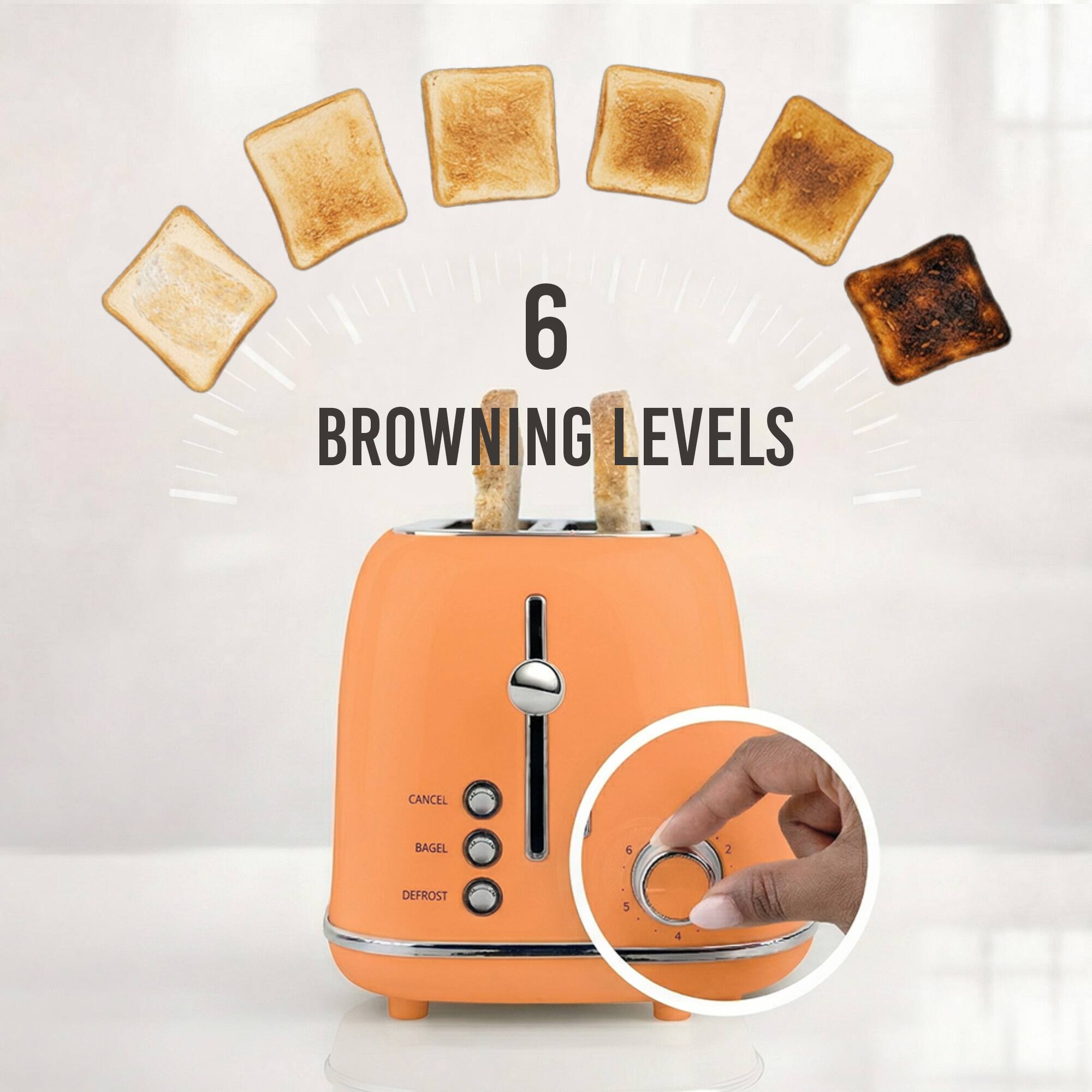 6 BROWNING LEVELS  
CANCEL  
BAGEL  
DEFROST