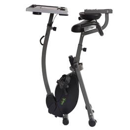 Stamina Products - 85-2221 Wirk Ride Exercise Bike Workstation and Standing Desk - Gray