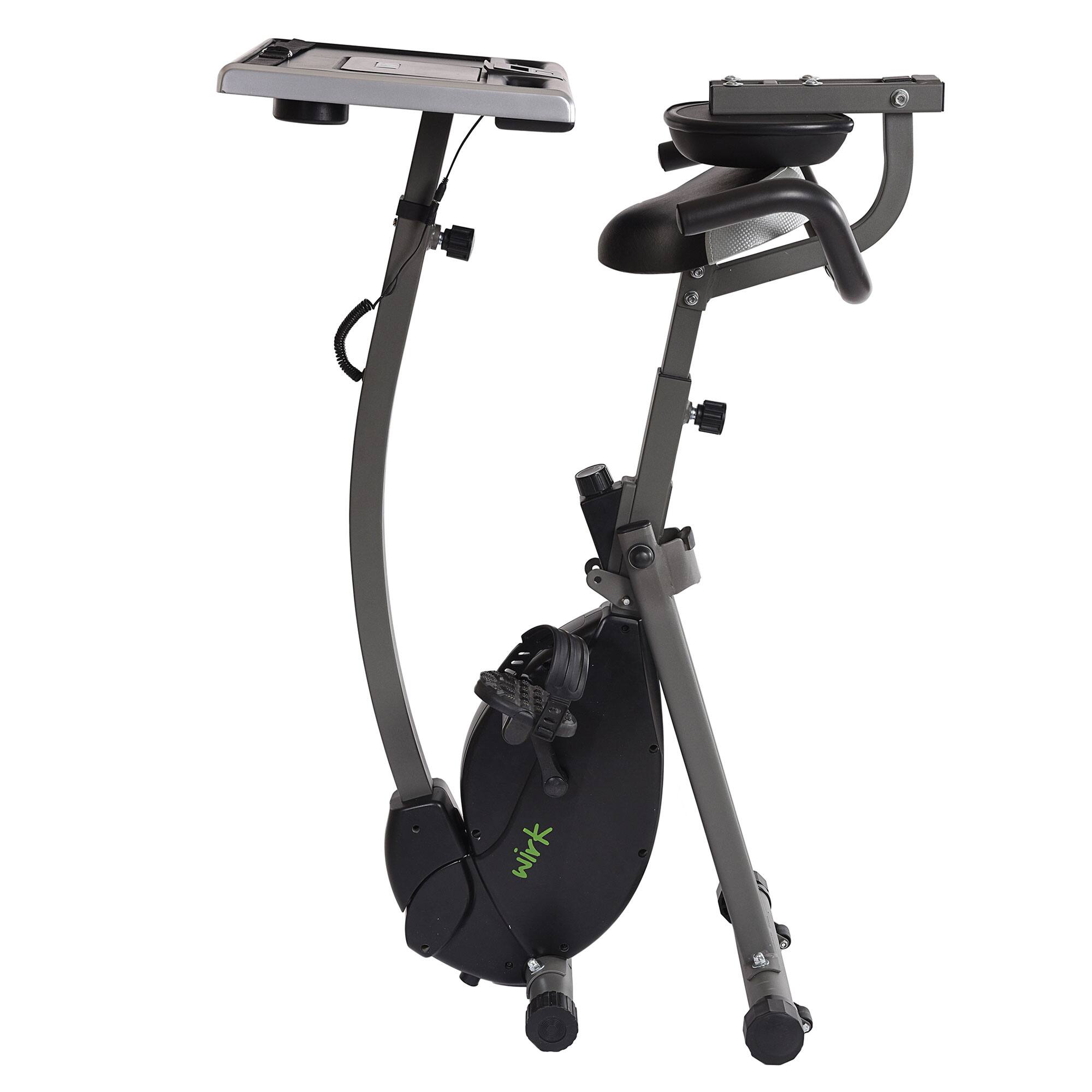 Front. Stamina Products - Stamina Products 85-2221 Wirk Ride Exercise Bike Workstation and Standing Desk - Gray.