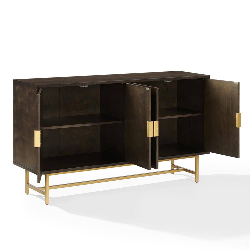Alt View 2. Crosley Furniture - Blair Sideboard - Dark Brown.