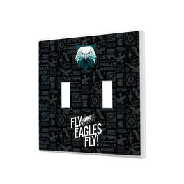 Keyscaper - Philadelphia Eagles 2024 Illustrated Limited Edition Double Toggle Light Switch Plate - White