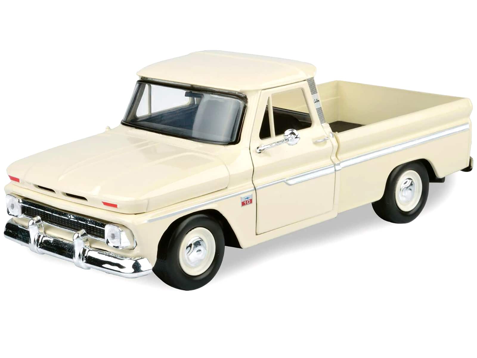 1966 Chevrolet C10 Fleetside Pickup Truck Cream 1/24 Diecast Model Car by Motormax price history on PriceWatchPro