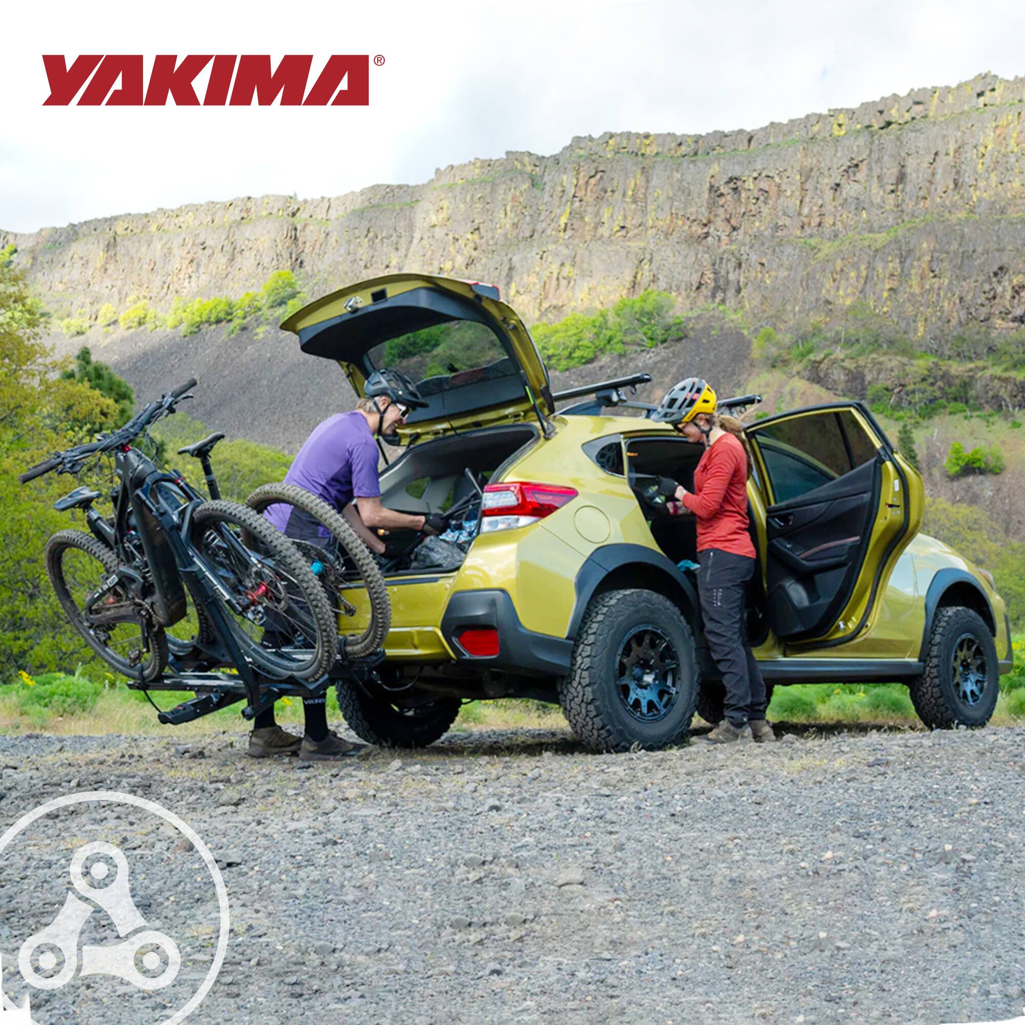 Alt View 4. Yakima - Yakima StageTwo 1.25" Premium Platform 2 Bike Tray Hitch Bike Rack, Anthracite - Anthracite.
