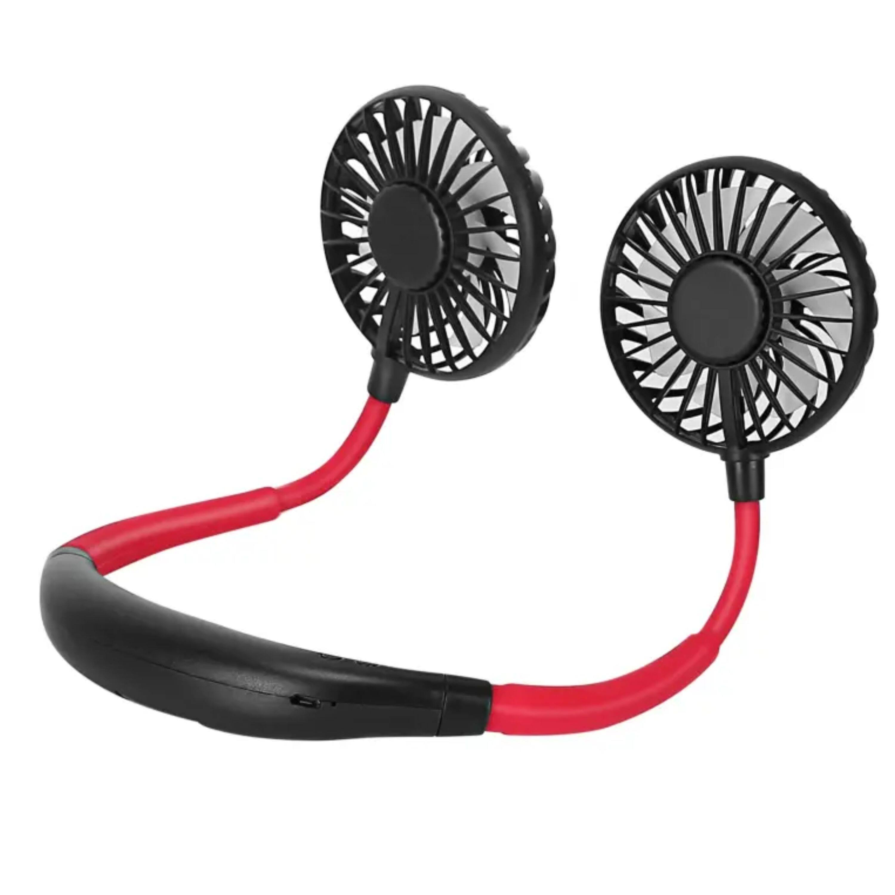 Front. Kitcheniva - Neck Hanging Fan Lightweight Rechargeable Personal Air Cooler Black - Black.