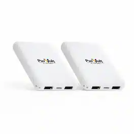 Pursonic - Ultra-Compact Wireless Power Bank 2 Pack – 5000mAh Portable Wireless Chargers with 5W Wireless Output