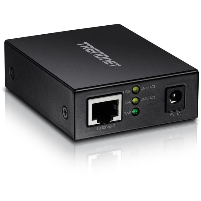 Trendnet - 1000BASE-T to SFP Fiber Media Converter; Gigabit Ethernet to SFP Media Converter; 4Gbps Switching Capactiy - Unknown