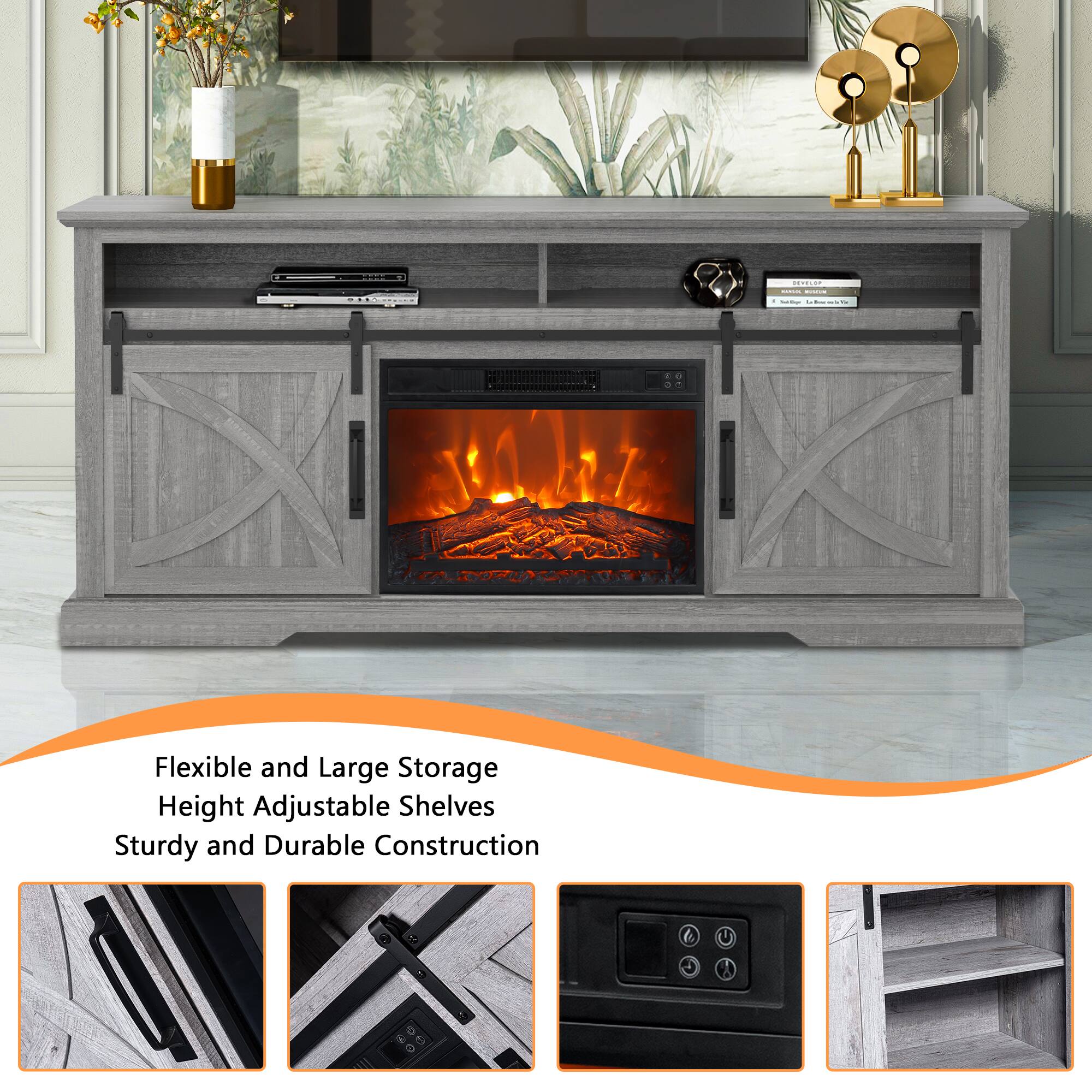 Flexible and Large Storage  
Height Adjustable Shelves  
Sturdy and Durable Construction