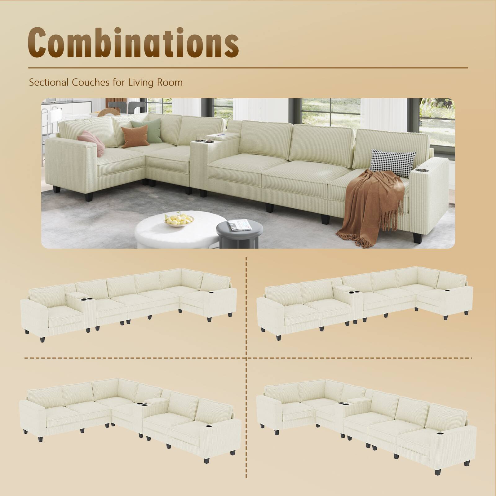 Combinations  
Sectional Couches for Living Room