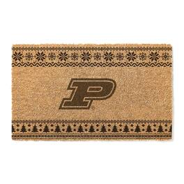 Jardine - Purdue Boilermakers 18" x 30" Holiday Coir Doormat - Brown