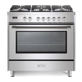 Verona - 36 inch Prima Series Dual Fuel Range with 5 Sealed Burners, 5 cu. ft. Oven Capacity (Stainless Steel) - Stainless Steel