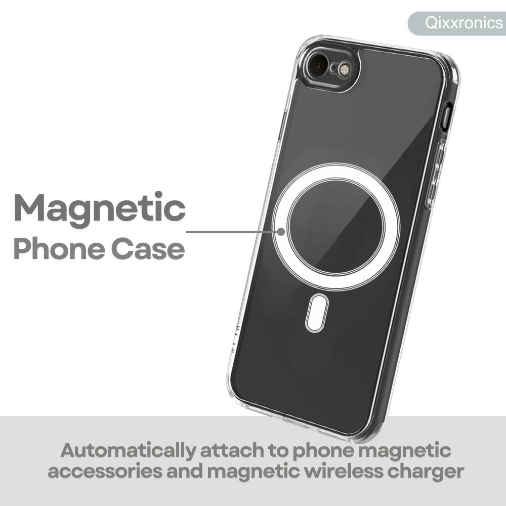 Qixxronics Magnetic Phone Case Automatically attach to phone magnetic accessories and magnetic wireless charger