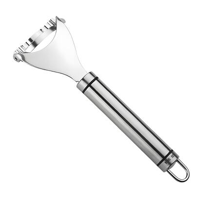 Front. Kitcheniva - Stainless Steel Corn Cob Peeler Kernel Stripper - Silver.