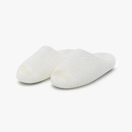 Front. Nexbie - AeroCloud 3D Printed Slippers - White.