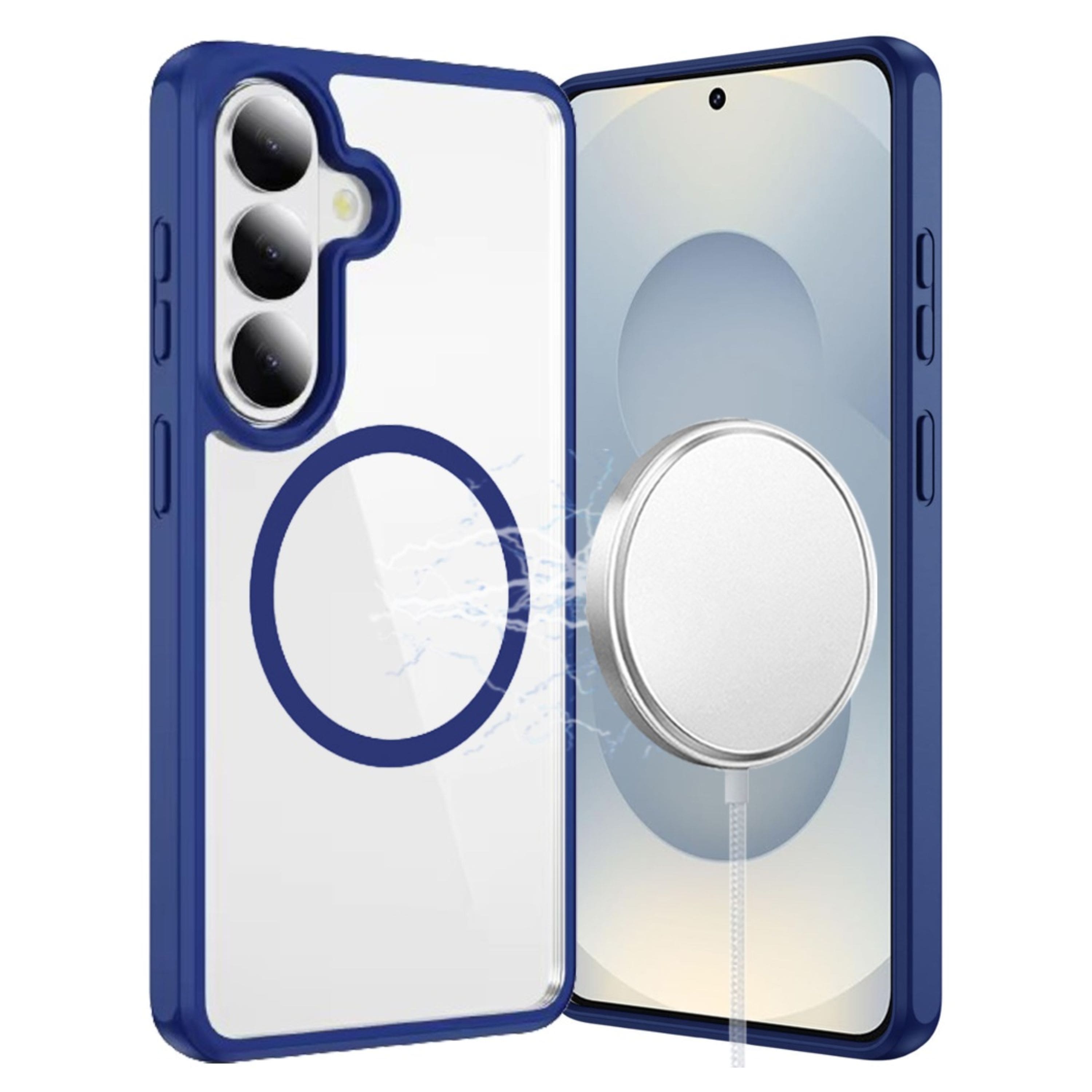 Kitcheniva - Shockproof Premium Magnetic Circle Phone Case With Tempered Glass For Samsung Galaxy S26+ Plus - Navy Blue price history on PriceWatchPro