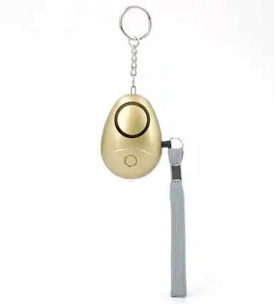 Front. SkyBluePD - Gold Breck Personal Safety Alarm - Gold.