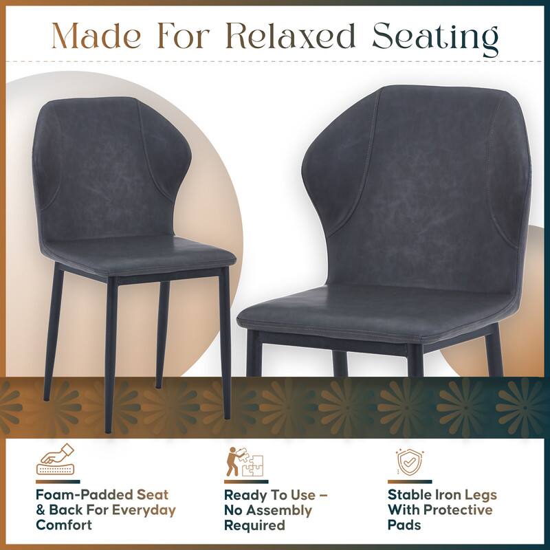 Made For Relaxed Seating

- Foam-Padded Seat & Back For Everyday Comfort
- Ready To Use - No Assembly Required
- Stable Iron Legs With Protective Pads