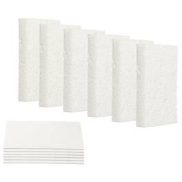 Unique Bargains - 12pcs Cellulose Square Sponges Non-Scratch Compressed Scrubber for Kitchen Bathroom Household Cookware & Cleaning DIY - White