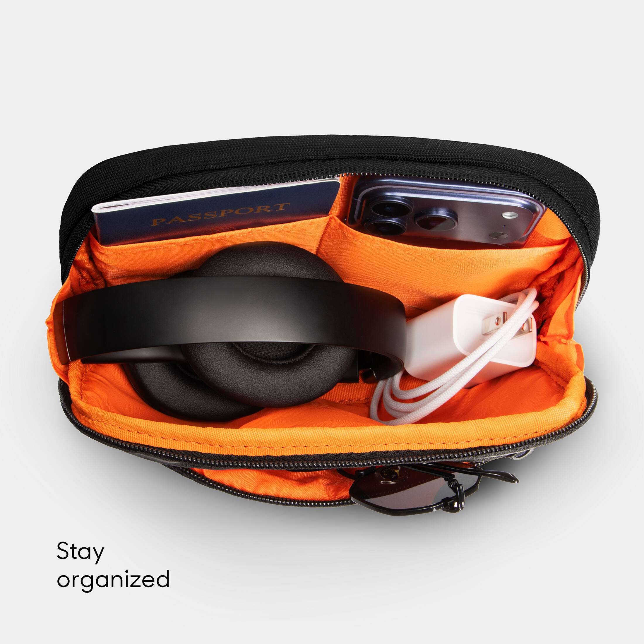 Sharper Image Crossbody Sling Bag, Water Resistant Chest/Side Bag