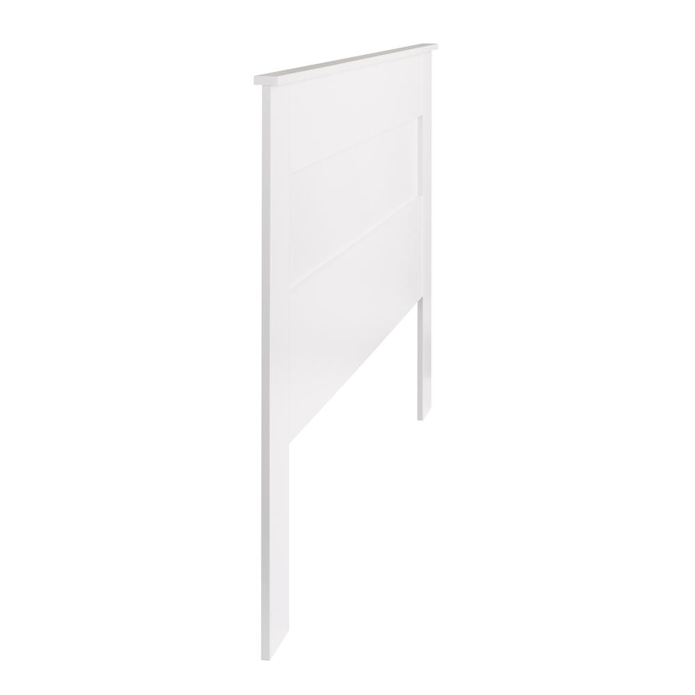 Left. Prepac - King Flat Panel Headboard, White - White.