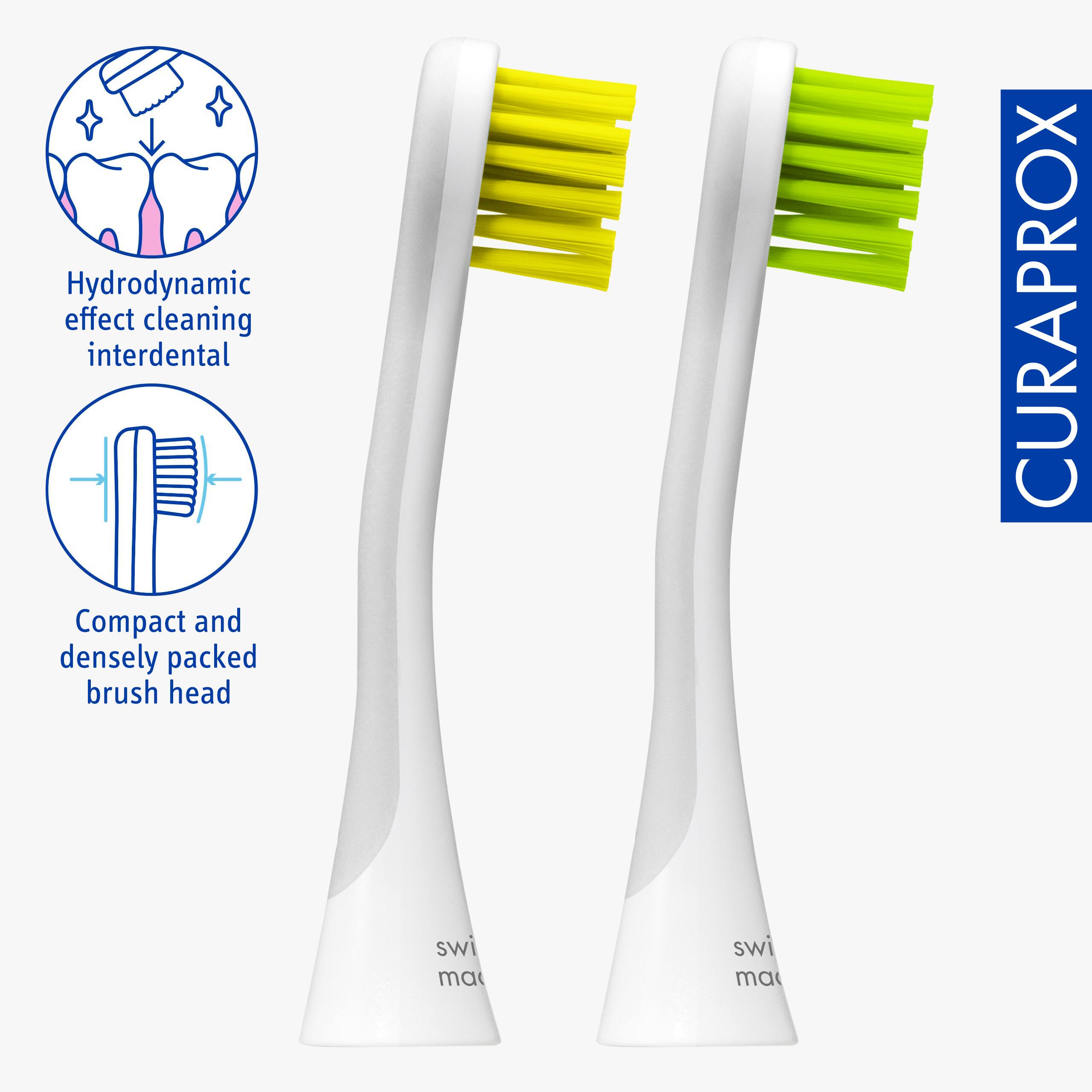 Hydrodynamic effect cleaning interdental
Compact and densely packed brush head
CURAPROX
swi ma swi ma