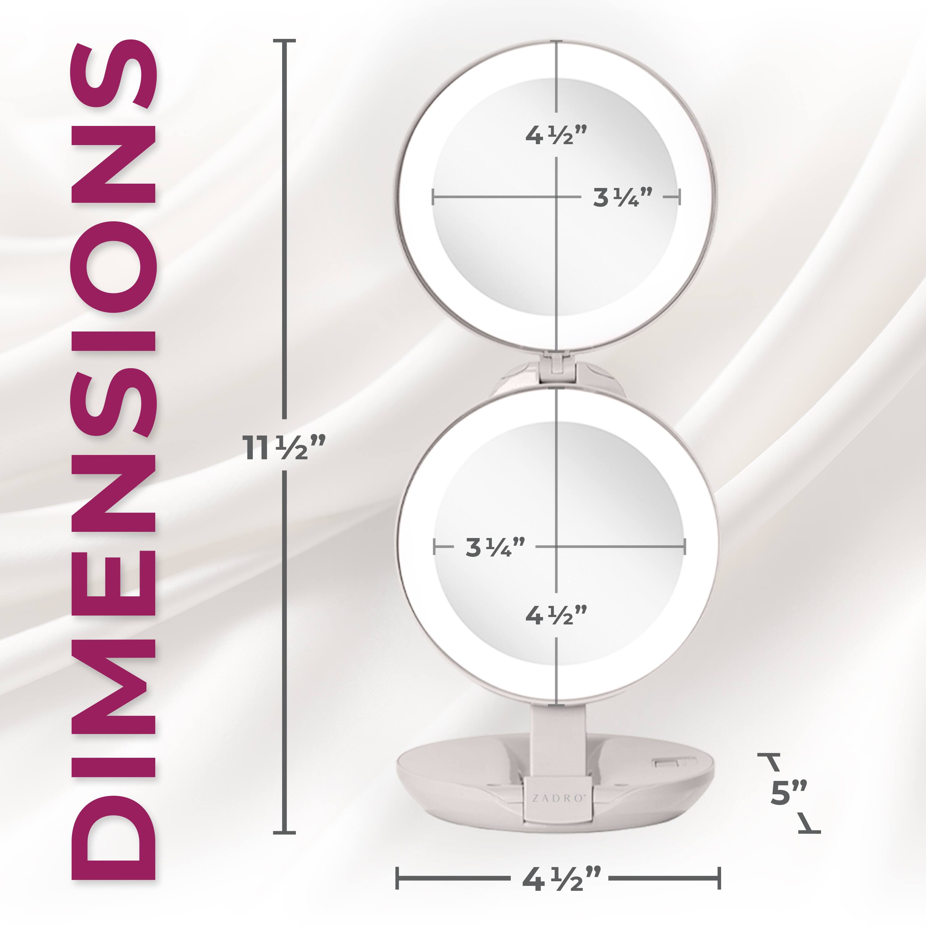 DIMENSIONS

- 11 1/2"
- 4 1/2"
- 3 1/4"
- 4 1/2"
- 5"
- 4 1/2"