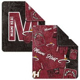 Logo Brands - Miami Heat 50" x 60" Dream Weave Throw Blanket - Garnet
