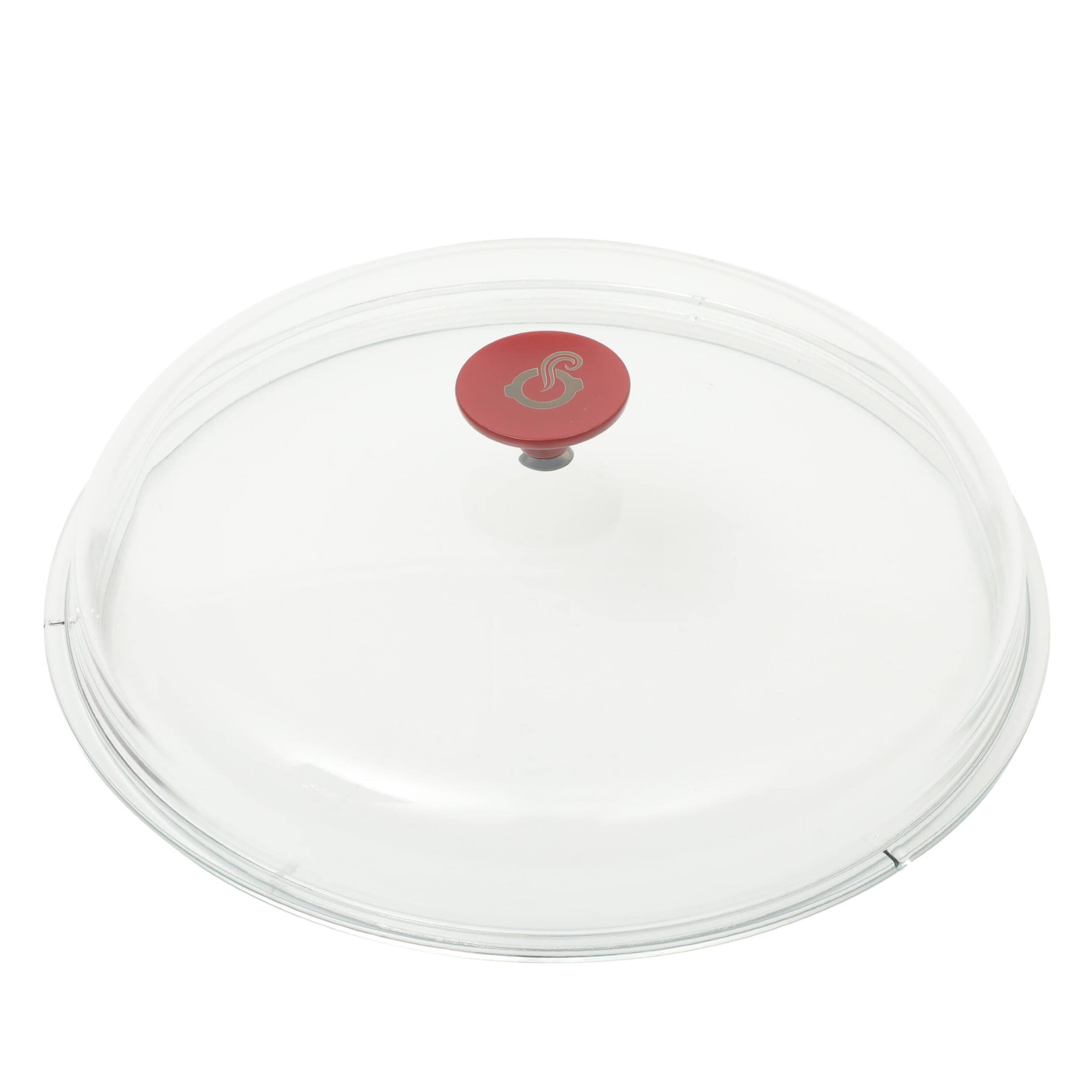 Alt View 2. Crockpot - Crock Pot 5 Quart Enameled Cast Iron Multi Use Everday Pan With Borosilicate Lid in Red - Red.