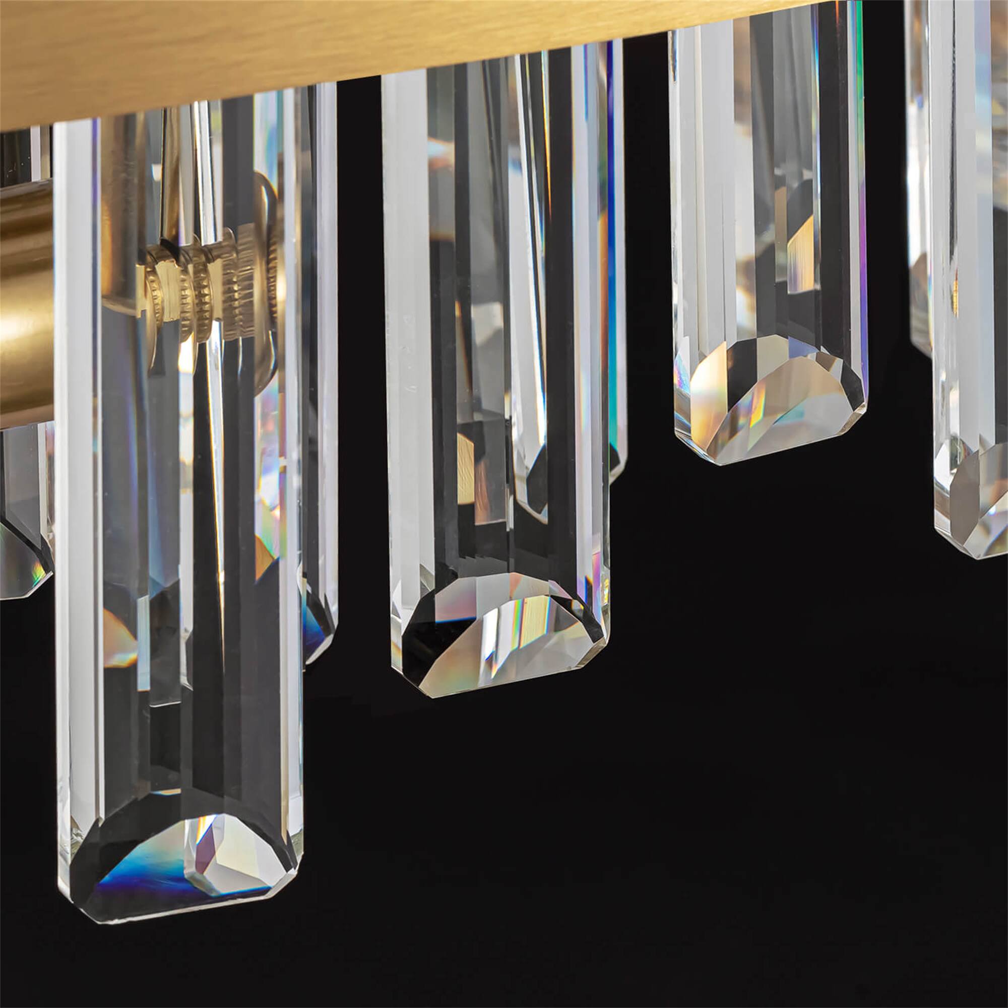 Alt View 4. Siljoy - 20-Light Brushed Gold 2-Tier K9 Crystal Raindrop Chandelier, 39.4in 3-Way Dimmable for Dining/Living/Kitchen/Bedroom - Gold.