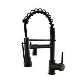 Matte Black Single Handle No Sensor Pull Down Sprayer Kitchen Faucet with Pot Filler
