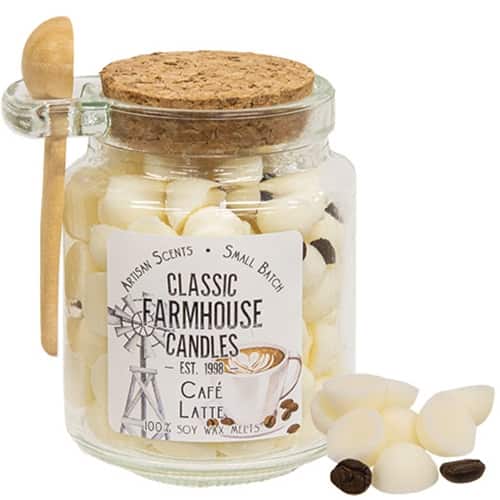 BreeBe - Cafe Latte Soy Gumdrop Melts Jar w/Spoon - White